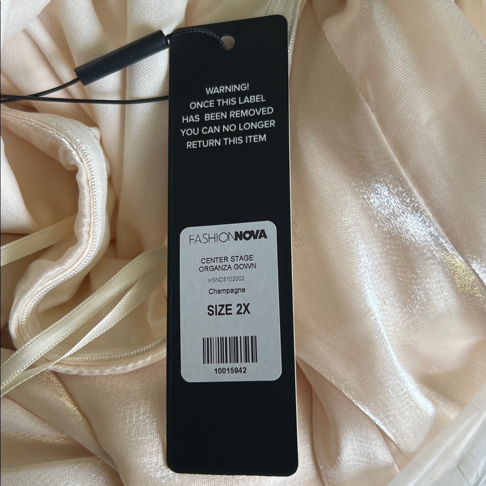 Fashion Nova Elegant Cream Prom Dress - Picture 3 of 3